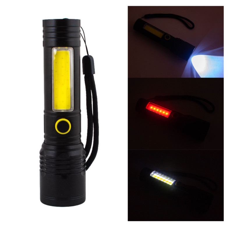 Ліхтар BN-537-TG+COB(white+red), Li-Ion акумулятор, ЗУ Type-C, zoom