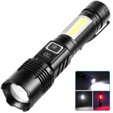 Ліхтар COB18-WHITE LASER LED PM10-TG+COB, 1x18650, power bank, магніт, ЗУ Type-C, zoom