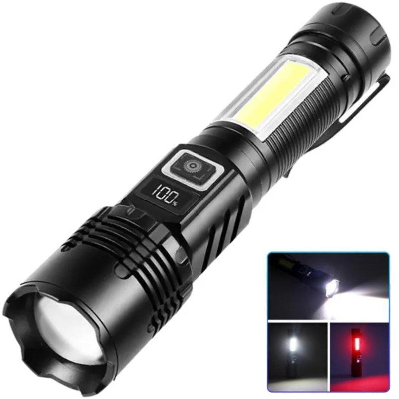 Ліхтар COB18-WHITE LASER LED PM10-TG+COB, 1x18650, power bank, магніт, ЗУ Type-C, zoom
