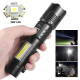 Ліхтар COB18-WHITE LASER LED PM10-TG+COB, 1x18650, power bank, магніт, ЗУ Type-C, zoom