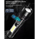 Ліхтар COB18-WHITE LASER LED PM10-TG+COB, 1x18650, power bank, магніт, ЗУ Type-C, zoom