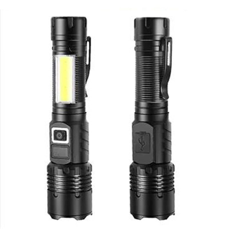 Ліхтар COB18-WHITE LASER LED PM10-TG+COB, 1x18650, power bank, магніт, ЗУ Type-C, zoom