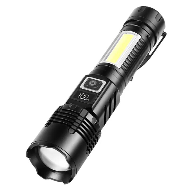 Ліхтар COB18-WHITE LASER LED PM10-TG+COB, 1x18650, power bank, магніт, ЗУ Type-C, zoom