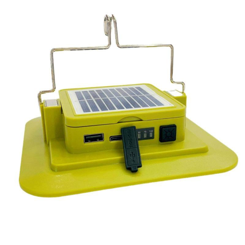 Ліхтар кемпінг 229L-SMD (white+yellow), 3х18650, сон. панель, power bank, ЗУ Type-C, магніт, гачок