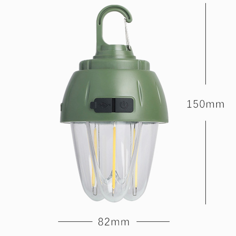Ліхтар кемпінг 899-SMD(RGB)+COB вольфрамова лампа, Li-Ion аккум., ЗУ Type-C, гачок
