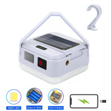 Ліхтар кемпінг DP-K7-100, 3×18650, сон. панель, power bank, ЗУ Type-C, гачок