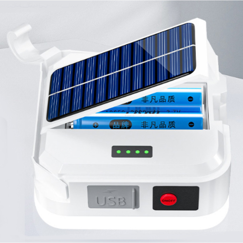 Ліхтар кемпінг DP-K7-90, 2×18650, сон. панель, power bank, ЗУ Type-C, гачок