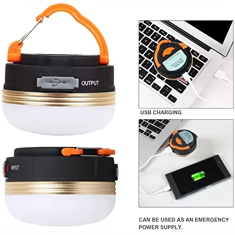 Ліхтар кемпінг YD-1-5SMD, Li-Ion акумулятор, power bank, ЗУ Type-C, магніт, гачок