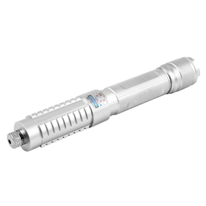 Ліхтар-лазер синій YX-B015, 2×16340, 5 насадок, ЗУ 220V, Box