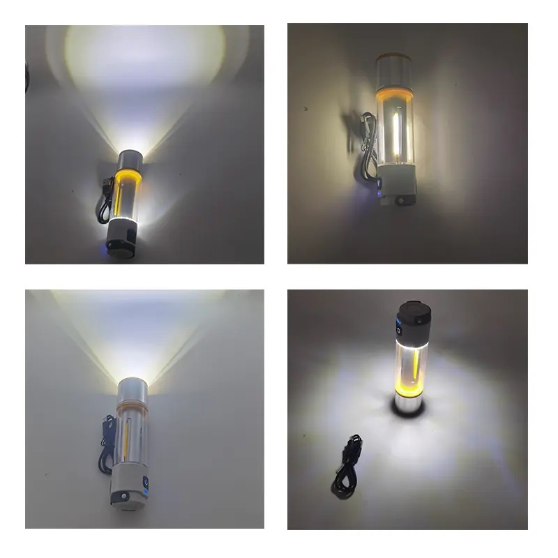 Ліхтар MULTIFUNCTION КЕМПІНГ YES-666-LED (white+yellow+red), 1000LUM, Li-Ion аккум., магніт, гачок, ЗУ Type-C