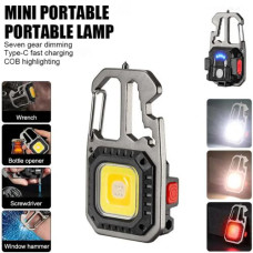 Ліхтар MULTIFUNCTIONAL 5138/KL-535-COB ULTRA (white+yellow+red), multitool, Li-Ion акумулятор, магніт, карабін, викрутка, ЗУ Type-C