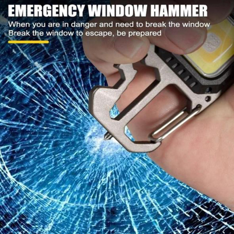 Ліхтар MULTIFUNCTIONAL 5138/KL-535-COB ULTRA (white+yellow+red), multitool, Li-Ion акумулятор, магніт, карабін, викрутка, ЗУ Type-C