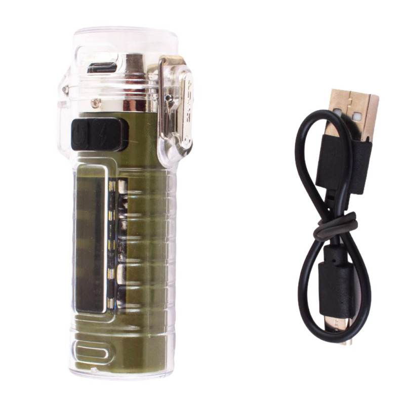 Ліхтар MULTIFUNCTIONAL 8811-COB (white+red+RGB), Li-Ion акум., запальничка, ЗУ Type-C