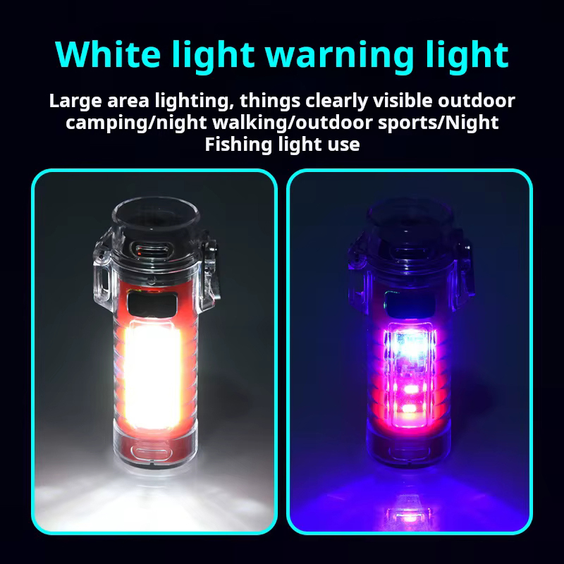 Ліхтар MULTIFUNCTIONAL 8811-COB (white+red+RGB), Li-Ion акум., запальничка, ЗУ Type-C