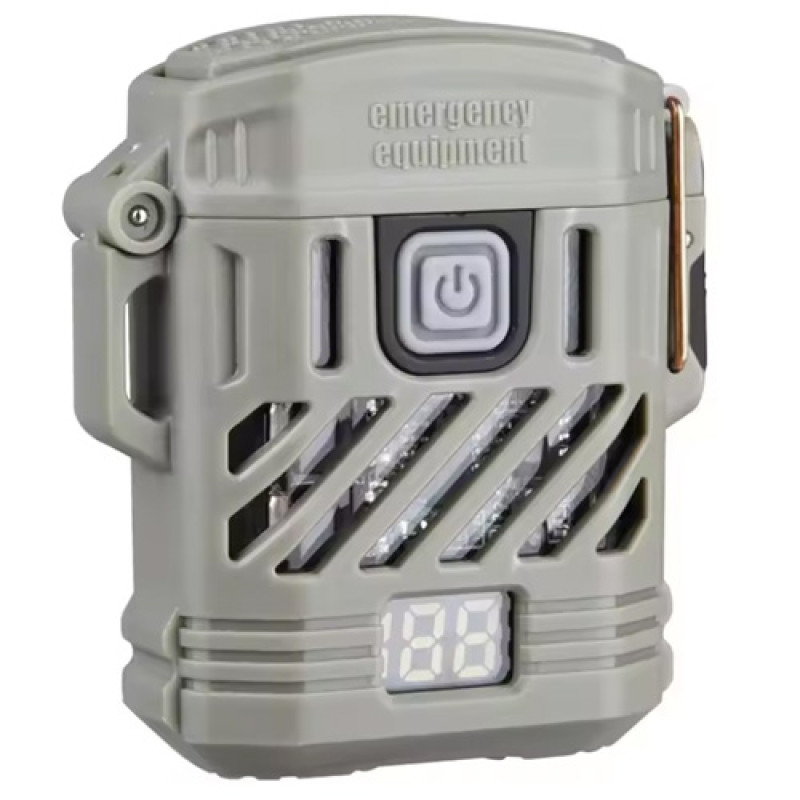 Фонарь MULTIFUNCTIONAL D53-2LED, Li-Ion аккум., индикация заряда, зажигалка, ЗУ Type-C, Box оптом в Украине