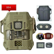Ліхтар MULTIFUNCTIONAL D54-2COB, Li-Ion акум., індикація заряду, вологозахист, ЗУ Type-C, запальничка, Box