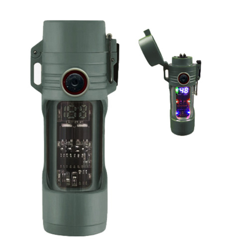 Ліхтар MULTIFUNCTIONAL D66-COB, Li-Ion акумулятор, індикація заряду, запальничка, ЗП Type-C, Box