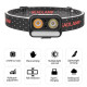 Ліхтар налобний 2069-XPG(white)+XPG(yellow)+5SMD(red), Motion Sensor, Li-Ion акумулятор, ЗУ Type-C