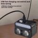 Ліхтар налобний 2069-XPG(white)+XPG(yellow)+5SMD(red), Motion Sensor, Li-Ion акумулятор, ЗУ Type-C