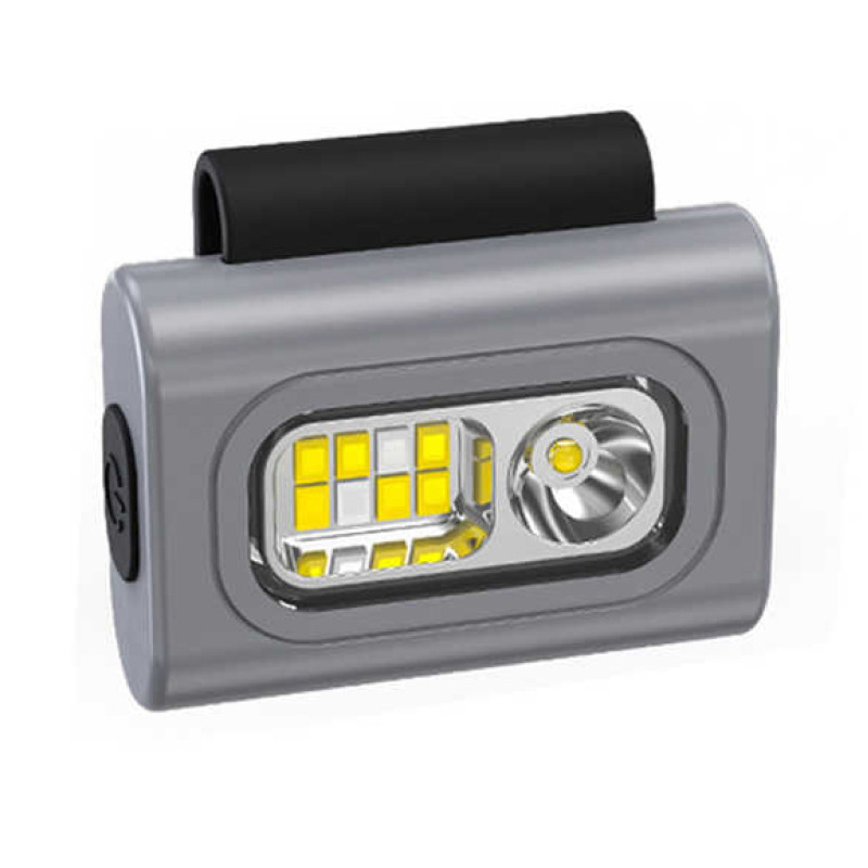 Ліхтар налобний 505-XPE+8SMD(white+red+blue), Li-Ion акумулятор, ЗУ Type-C, кліпса на магніті