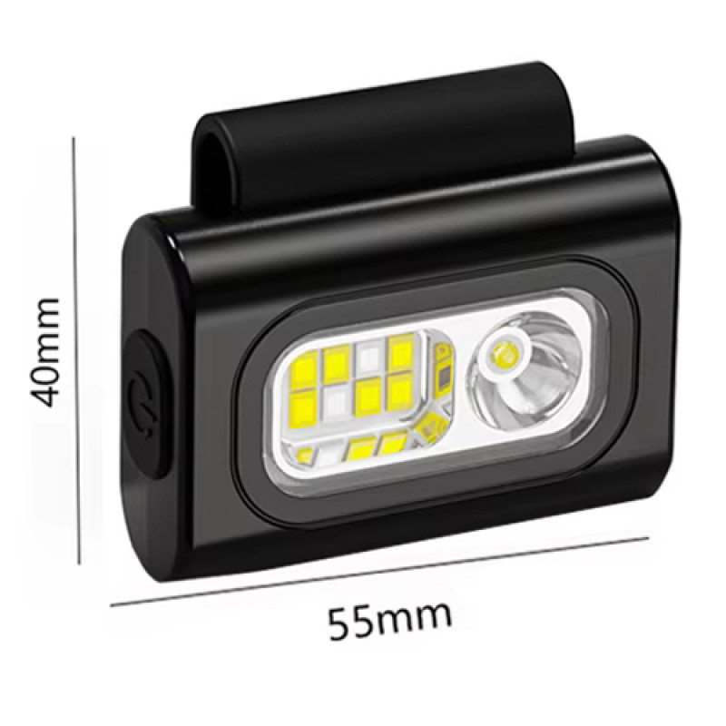 Ліхтар налобний 505-XPE+8SMD(white+red+blue), Li-Ion акумулятор, ЗУ Type-C, кліпса на магніті