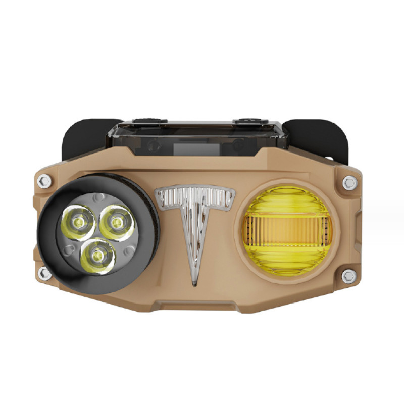 Фонарь налобный CH-8825-3P35+COB(white+yellow)+RGB, Motion Sensor, Power Bank, Li-Ion аккум., индикация заряда, ЗУ Type-C, Box оптом в Украине