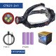 Ліхтар налобний CT021 3+1 ULTRA LED, 3x18650, power bank, ЗУ Type-C