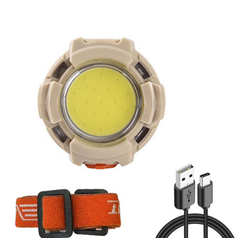 Фонарь налобный CY-2026-B-COB+2LED(red)+2LED(blue), Li-Ion аккумулятор, ЗУ Type-C, Box оптом в Украине