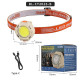 Фонарь налобный CY-2026-B-COB+2LED(red)+2LED(blue), Li-Ion аккумулятор, ЗУ Type-C, Box оптом в Украине