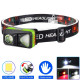 Ліхтар налобний W-18-XPG+6SMD(white+red), Motion Sensor, 1x14500, ЗУ Type-C