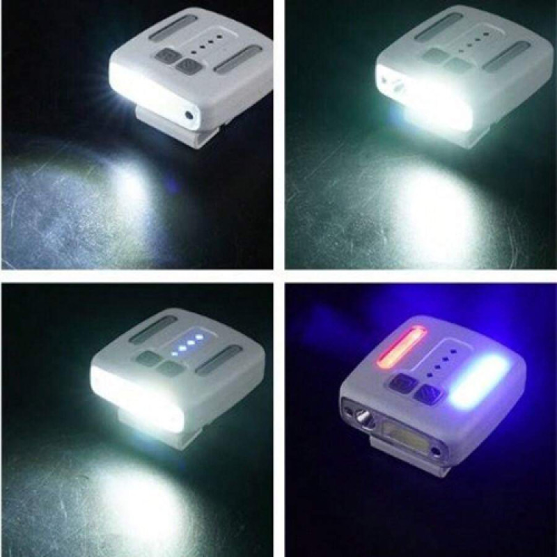 Ліхтар налобний W6129-XPE+COB+8RGB, Motion Sensor, Li-Ion акумулятора, індикація заряду, кліпса, ЗП Type-C, чохол