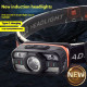 Ліхтар налобний WH-0188-XPE+SMD(white+red), Motion Sensor, Li-Ion акумулятор, ЗУ Type-C
