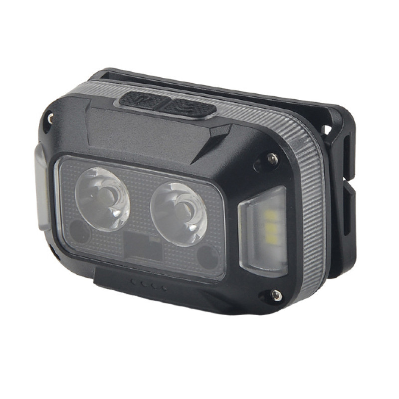 Ліхтар налобний WH-0218-XPG(white+yellow)+SMD(red), Motion Sensor, Li-Ion акумулятор, ЗУ Type-C