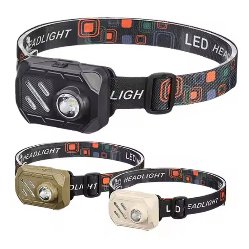 Ліхтар налобний WT-509+XPE+9SMD(white+red), 3xAAA, Box