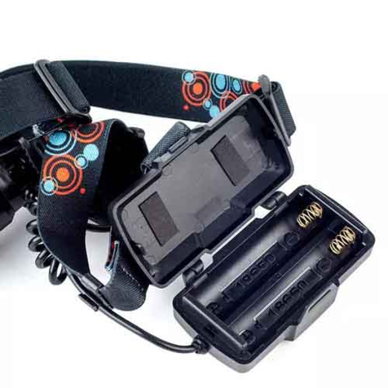 Ліхтар налобний XQ-172-T6+COB, 2x18650, zoom, ЗУ microUSB, Box