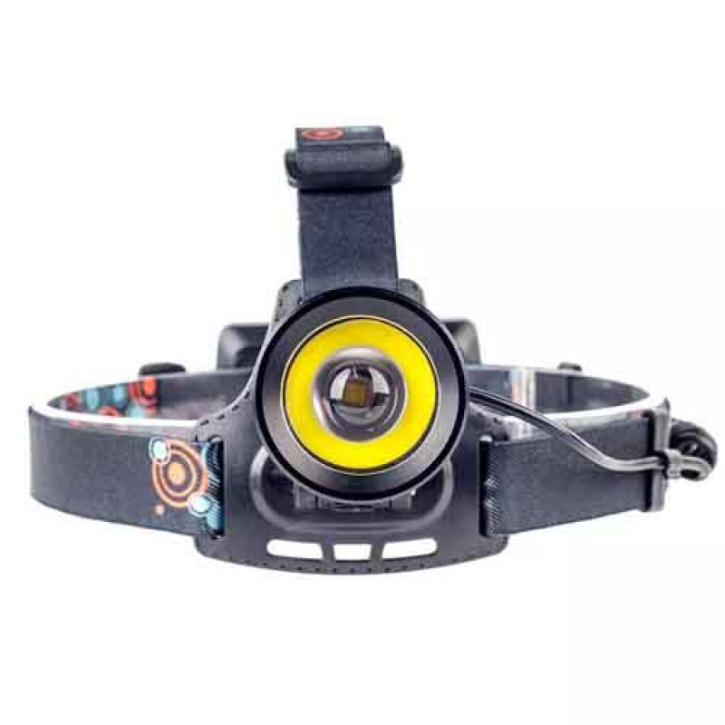 Ліхтар налобний XQ-172-T6+COB, 2x18650, zoom, ЗУ microUSB, Box