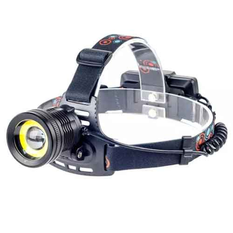 Ліхтар налобний XQ-172-T6+COB, 2x18650, zoom, ЗУ microUSB, Box