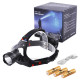 Ліхтар налобний XQ-218-HP50, power bank, 3×18650, signal light, індикація заряду, ЗУ microUSB, Box