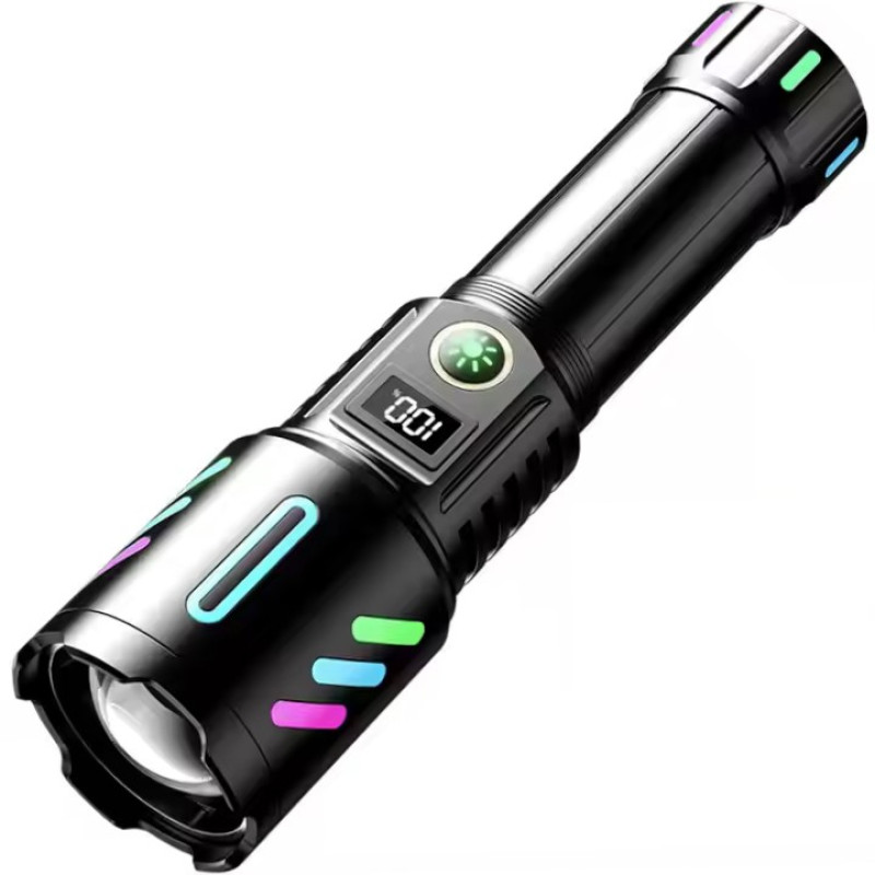 Ліхтар NIGHT VISION FLUORESCENCE 1143-WHITE LASER LED PM10-TG, 1×26650, Power bank, ЗУ Type-C, zoom