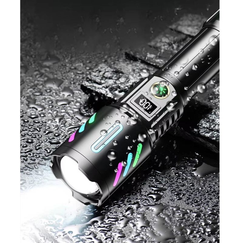 Ліхтар NIGHT VISION FLUORESCENCE 1143-WHITE LASER LED PM10-TG, 1×26650, Power bank, ЗУ Type-C, zoom