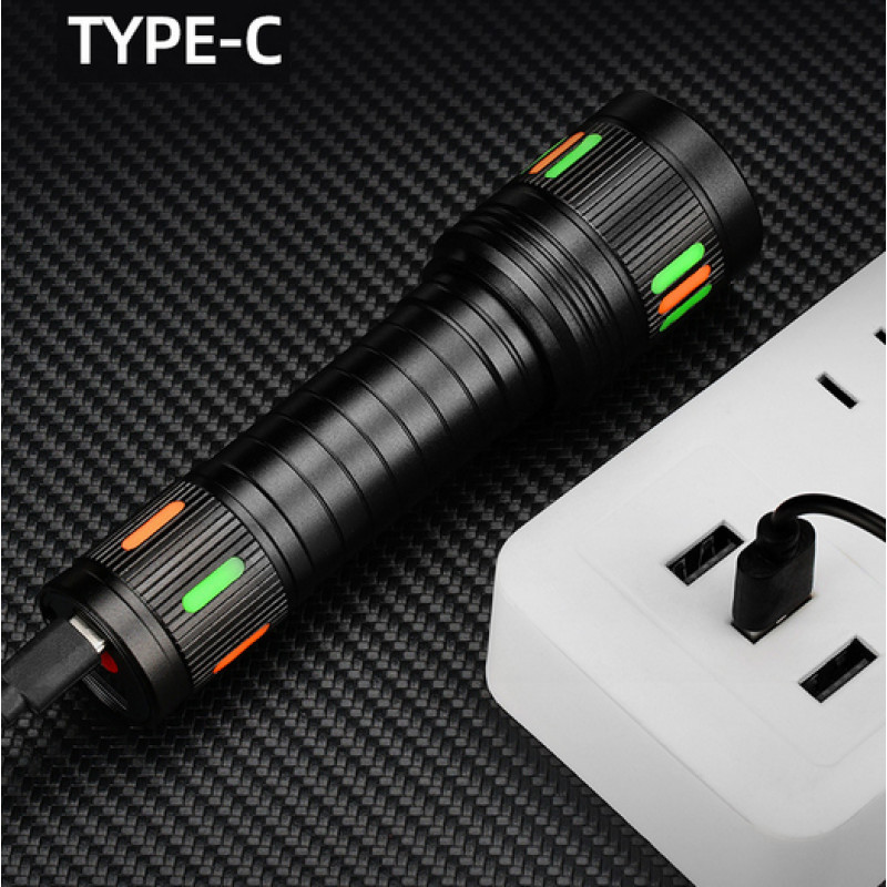 Ліхтар NIGHT VISION FLUORESCENCE 623-TG+COB, Li-Ion аккум., ЗУ Type-C, індикація заряду, zoom