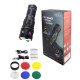 Ліхтар NIGHT VISION FLUORESCENCE AK177-1 WHITE LASER LED PM60-TG, 4х18650, power bank, індикація заряду, ЗУ Type-C, zoom, 5 фільтрів