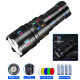 Ліхтар NIGHT VISION FLUORESCENCE AK177-1 WHITE LASER LED PM60-TG, 4х18650, power bank, індикація заряду, ЗУ Type-C, zoom, 5 фільтрів