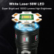 Ліхтар NIGHT VISION FLUORESCENCE AK177-WHITE LASER LED PM60-TG, 8x18650 3.7V, Power Bank, ЗУ Type-C, zoom, 5 фільтрів