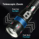 Ліхтар NIGHT VISION FLUORESCENCE AK177-WHITE LASER LED PM60-TG, 8x18650 3.7V, Power Bank, ЗУ Type-C, zoom, 5 фільтрів