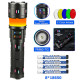 Фонарь NIGHT VISION FLUORESCENCE AK178-WHITE LASER LED PM60-TG+COB, 8x18650 3.7V, power bank, ЗУ Type-C, zoom, 5 фильтров оптом в Украине
