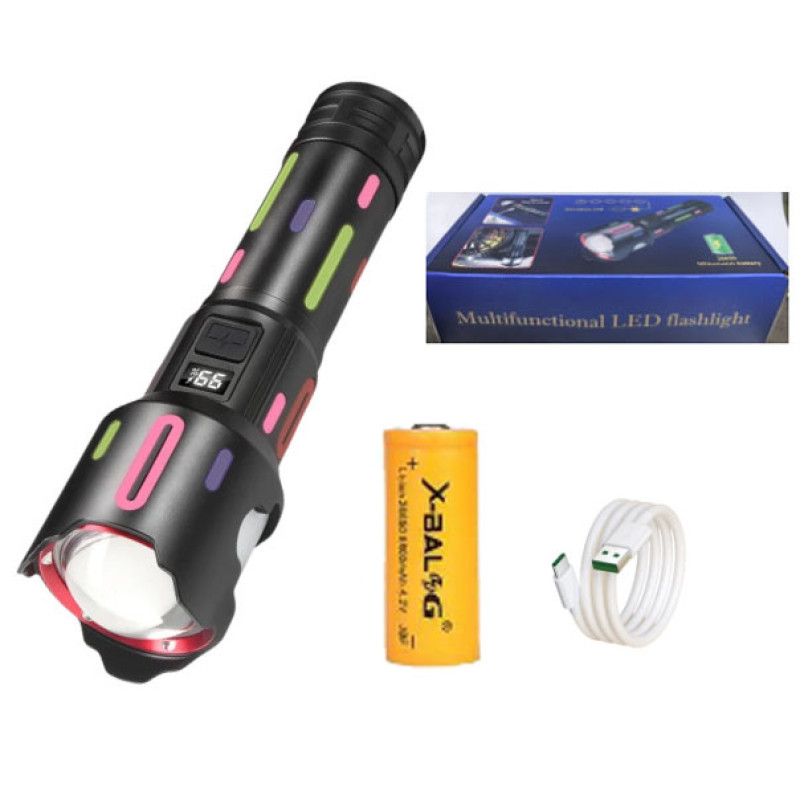 Ліхтар NIGHT VISION FLUORESCENCE BL-2405-TG, 1x26650, power bank, індикація заряду, ЗУ Type-C, zoom