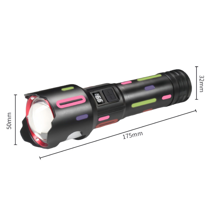 Ліхтар NIGHT VISION FLUORESCENCE BL-2405-TG, 1x26650, power bank, індикація заряду, ЗУ Type-C, zoom