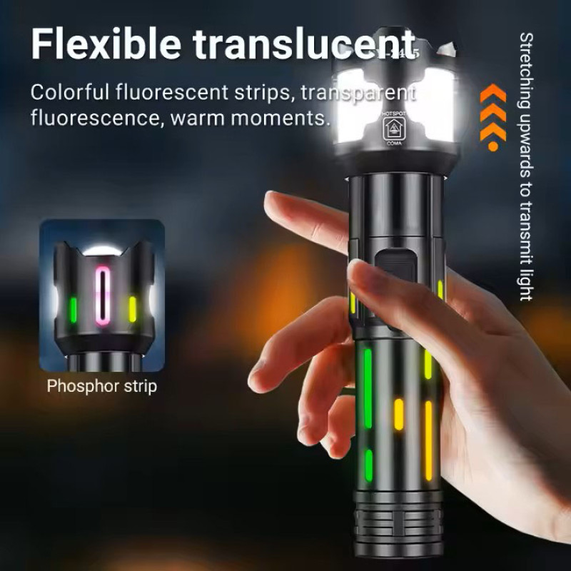 Ліхтар NIGHT VISION FLUORESCENCE BL-2405-TG, 1x26650, power bank, індикація заряду, ЗУ Type-C, zoom