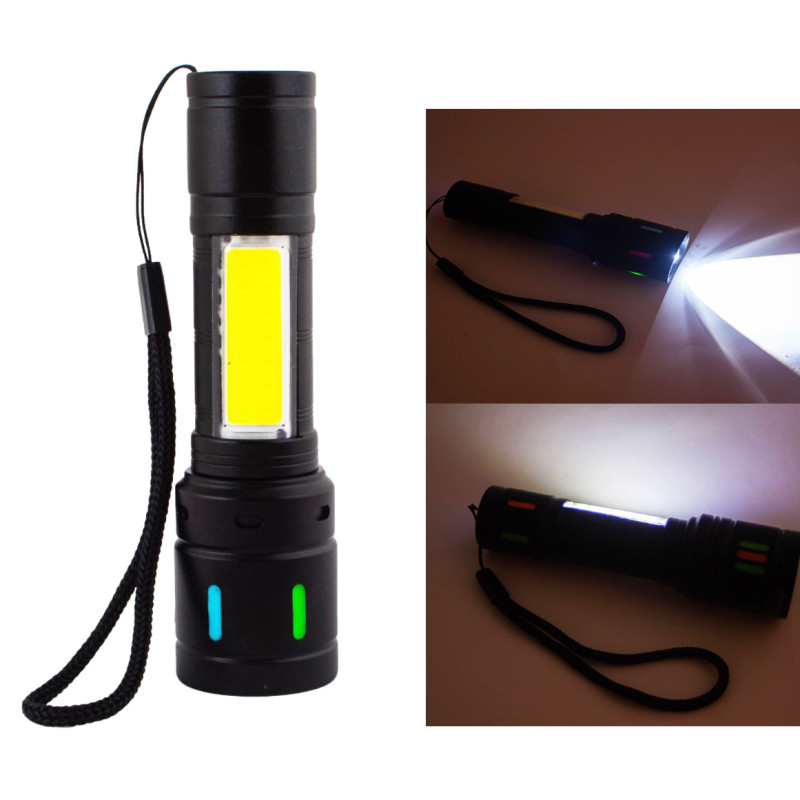 Ліхтар NIGHT VISION FLUORESCENCE BL-627-TG+COB, Li-Ion акумулятор, індикація заряду, ЗУ Type-C, zoom, Box